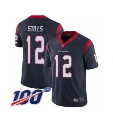 Youth Houston Texans #12 Kenny Stills Navy Blue Team Color Vapor Untouchable Limited Player 100th Season Football Jersey
