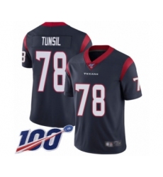 Men's Houston Texans #78 Laremy Tunsil Navy Blue Team Color Vapor Untouchable Limited Player 100th Season Football Jersey
