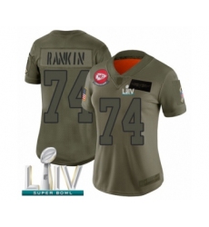 Women's Kansas City Chiefs #74 Martinas Rankin Limited Olive 2019 Salute to Service Super Bowl LIV Bound Football Jersey