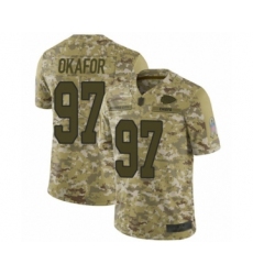 Men's Kansas City Chiefs #97 Alex Okafor Limited Camo 2018 Salute to Service Football Jersey