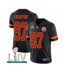 Youth Kansas City Chiefs #97 Alex Okafor Limited Black Rush Vapor Untouchable Super Bowl LIV Bound Football Jersey