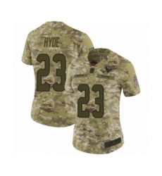 Women's Houston Texans #23 Carlos Hyde Limited Camo 2018 Salute to Service Football Jersey
