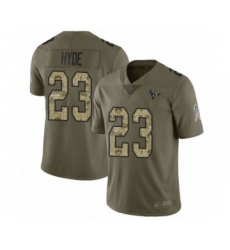 Youth Houston Texans #23 Carlos Hyde Limited Olive Camo 2017 Salute to Service Football Jersey