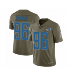 Men's Detroit Lions #96 Mike Daniels Limited Olive 2017 Salute to Service Football Jersey