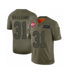 Men's Kansas City Chiefs #31 Darrel Williams Limited Camo 2019 Salute to Service Football Jersey