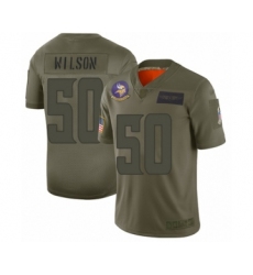Women's Minnesota Vikings #50 Eric Wilson Limited Camo 2019 Salute to Service Football Jersey