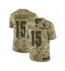 Youth Arizona Cardinals #15 Michael Crabtree Limited Camo 2018 Salute to Service Football Jersey
