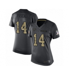 Women's Indianapolis Colts #14 Zach Pascal Limited Black 2016 Salute to Service Football Jersey