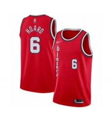 Men's Portland Trail Blazers #6 Jaylen Hoard Authentic Red Hardwood Classics Basketball Jersey