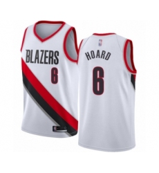 Youth Portland Trail Blazers #6 Jaylen Hoard Swingman White Basketball Jersey - Association Edition