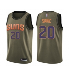 Youth Phoenix Suns #20 Dario Saric Swingman Green Salute to Service Basketball Jersey