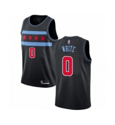Women's Chicago Bulls #0 Coby White Swingman Black Basketball Jersey - City Edition