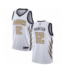 Women's Atlanta Hawks #12 De'Andre Hunter Swingman White Basketball Jersey - City Edition