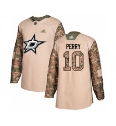 Youth Dallas Stars #10 Corey Perry Authentic Camo Veterans Day Practice Hockey Jersey
