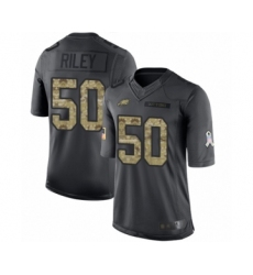 Youth Philadelphia Eagles #50 Duke Riley Limited Black 2016 Salute to Service Football Jersey