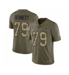 Youth Dallas Cowboys #79 Michael Bennett Limited Olive Camo 2017 Salute to Service Football Jersey