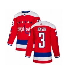 Youth Washington Capitals #3 Nick Jensen Authentic Red Alternate Hockey Jersey