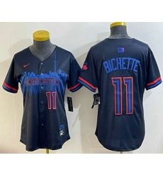 Women's Toronto Blue Jays #11 Bo Bichette Black 2024 City Connect Limited Jersey
