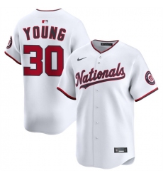 Men's Washington Nationals #30 Jacob Young White 2025 Home Limited Stitched Baseball Jersey