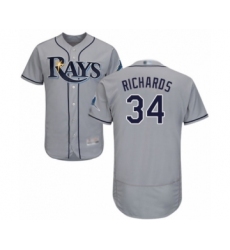 Men's Tampa Bay Rays #34 Trevor Richards Light Blue Flexbase Authentic Collection Baseball Player Jersey