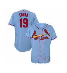 Men's St. Louis Cardinals #19 Tommy Edman Light Blue Alternate Flex Base Authentic Collection Baseball Player Jersey