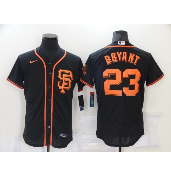 Men's Nike San Francisco Giants #23 Kobe Bryant Black Elite Collection Jersey