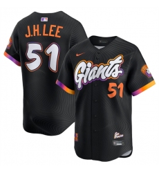 Men's San Francisco Giants #51 Jung Hoo Lee Anthracite 2025 City Connect Limited Stitched Baseball Jersey