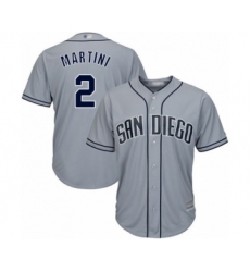 Women's San Diego Padres #2 Nick Martini Authentic Grey Road Cool Base Baseball Player Jersey