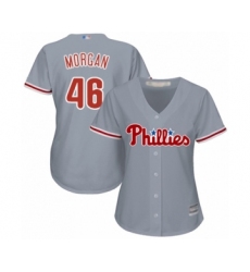 Women's Philadelphia Phillies #46 Adam Morgan Authentic Grey Road Cool Base Baseball Player Jersey