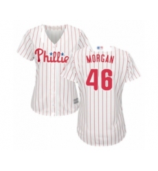 Women's Philadelphia Phillies #46 Adam Morgan Authentic White Red Strip Home Cool Base Baseball Player Jersey
