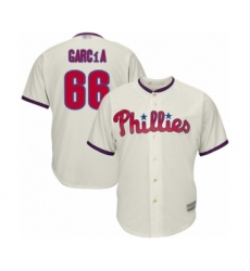 Youth Philadelphia Phillies #66 Edgar Garcia Authentic Cream Alternate Cool Base Baseball Player Jersey
