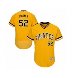 Men's Pittsburgh Pirates #52 Clay Holmes Gold Alternate Flex Base Authentic Collection Baseball Player Jersey