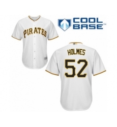 Youth Pittsburgh Pirates #52 Clay Holmes Authentic White Home Cool Base Baseball Player Jersey