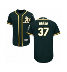 Men's Oakland Athletics #37 Jorge Mateo Green Alternate Flex Base Authentic Collection Baseball Player Jersey