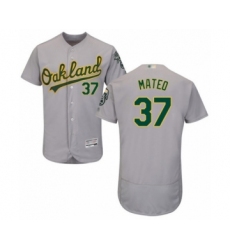Men's Oakland Athletics #37 Jorge Mateo Grey Road Flex Base Authentic Collection Baseball Player Jersey
