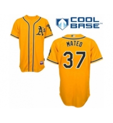Youth Oakland Athletics #37 Jorge Mateo Authentic Gold Alternate 2 Cool Base Baseball Player Jersey