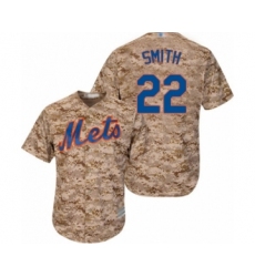 Men's New York Mets #22 Dominic Smith Authentic Camo Alternate Cool Base Baseball Player Jersey