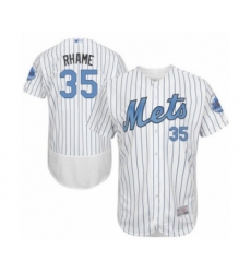 Men's New York Mets #35 Jacob Rhame Authentic White 2016 Father's Day Fashion Flex Base Baseball Player Jersey
