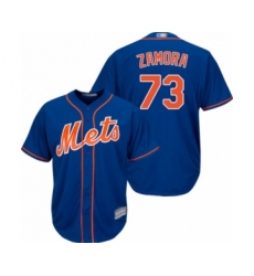 Youth New York Mets #73 Daniel Zamora Authentic Royal Blue Alternate Home Cool Base Baseball Player Jersey