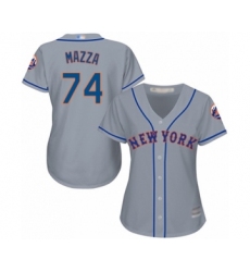 Women's New York Mets #74 Chris Mazza Authentic Grey Road Cool Base Baseball Player Jersey