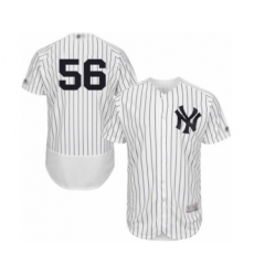 Men's New York Yankees #56 Jonathan Holder White Home Flex Base Authentic Collection Baseball Player Jersey