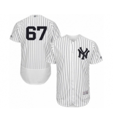 Men's New York Yankees #67 Nestor Cortes Jr. White Home Flex Base Authentic Collection Baseball Player Jersey