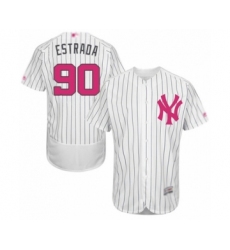 Men's New York Yankees #90 Thairo Estrada Authentic White 2016 Mother's Day Fashion Flex Base Baseball Player Jersey