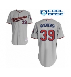 Men's Minnesota Twins #39 Trevor Hildenberger Authentic Grey Road Cool Base Baseball Player Jersey