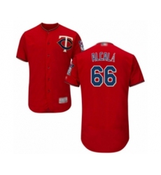 Men's Minnesota Twins #66 Jorge Alcala Authentic Scarlet Alternate Flex Base Authentic Collection Baseball Player Jersey