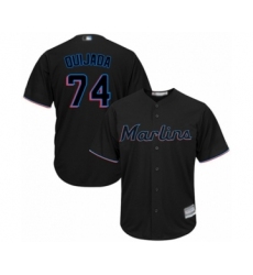 Youth Miami Marlins #74 Jose Quijada Authentic Black Alternate 2 Cool Base Baseball Player Jersey