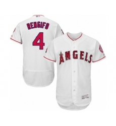 Men's Los Angeles Angels of Anaheim #4 Luis Rengifo White Home Flex Base Authentic Collection Baseball Player Jersey