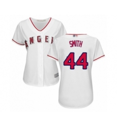 Women's Los Angeles Angels of Anaheim #44 Kevan Smith Authentic White Home Cool Base Baseball Player Jersey
