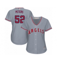 Women's Los Angeles Angels of Anaheim #52 Dillon Peters Authentic Grey Road Cool Base Baseball Player Jersey
