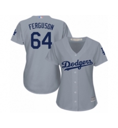 Women's Los Angeles Dodgers #64 Caleb Ferguson Authentic Grey Road Cool Base Baseball Player Jersey
